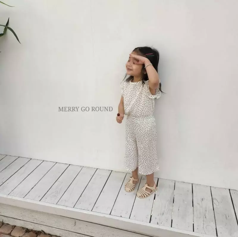 Merry Go Round - Korean Children Fashion - #fashionkids - Frill Top Bottom Set - 9