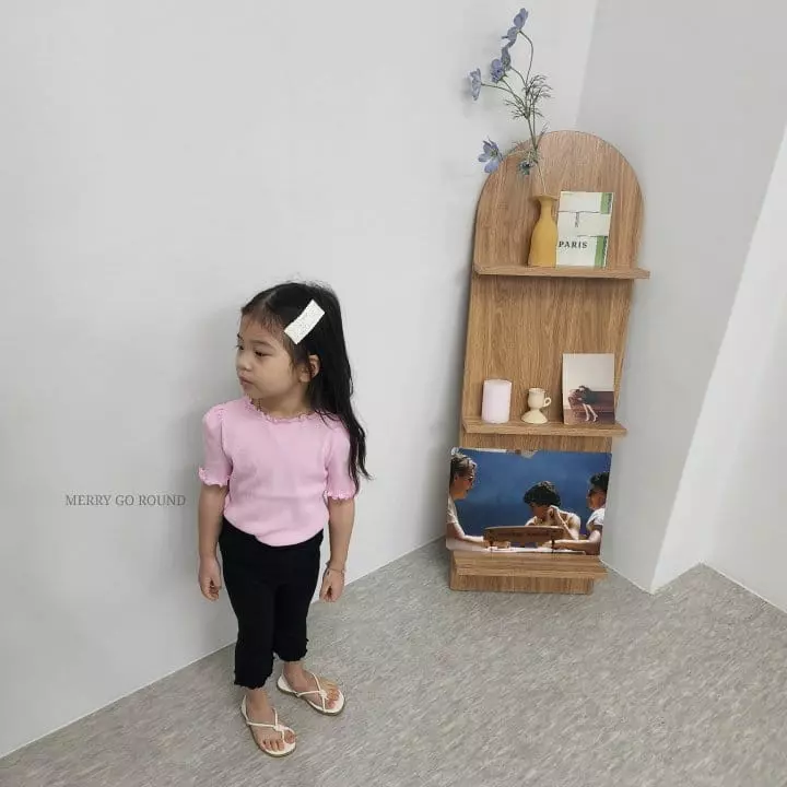 Merry Go Round - Korean Children Fashion - #kidsshorts - Rib Terry Tee - 3