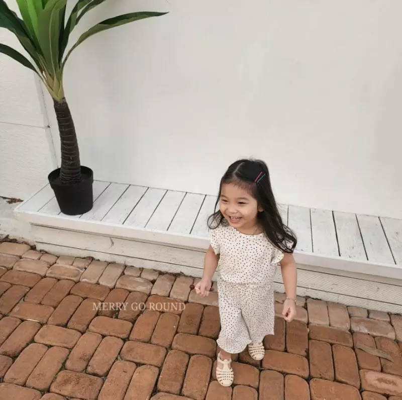 Merry Go Round - Korean Children Fashion - #kidsstore - Frill Top Bottom Set - 11