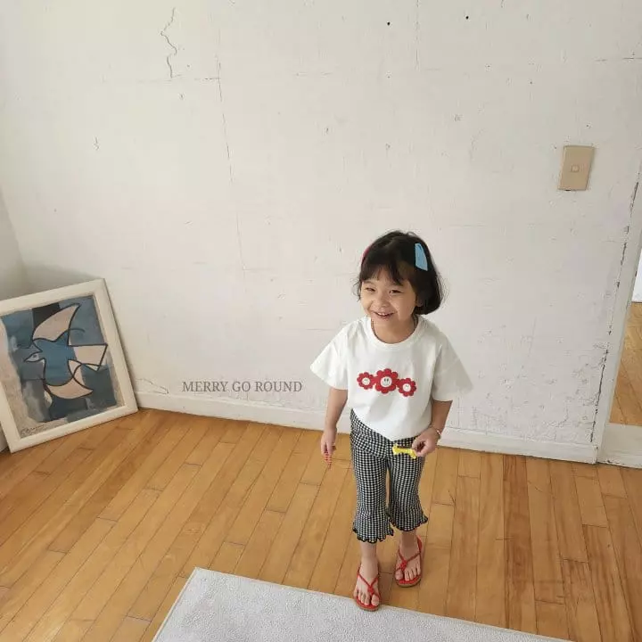 Merry Go Round - Korean Children Fashion - #kidsstore - Flower Tee - 2