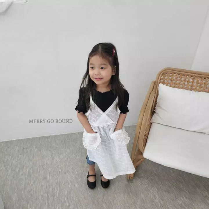 Merry Go Round - Korean Children Fashion - #kidzfashiontrend - Lace Pocket One-piece
