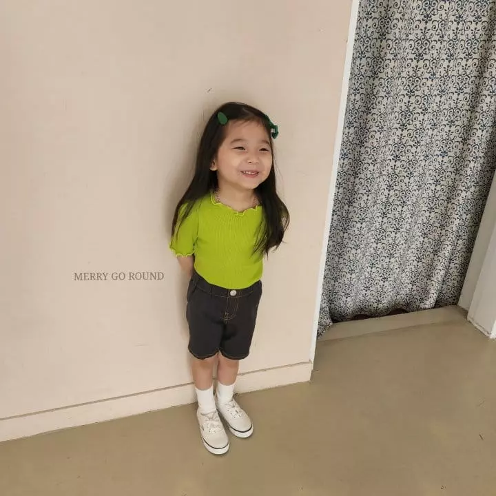 Merry Go Round - Korean Children Fashion - #littlefashionista - Rib Terry Tee - 7