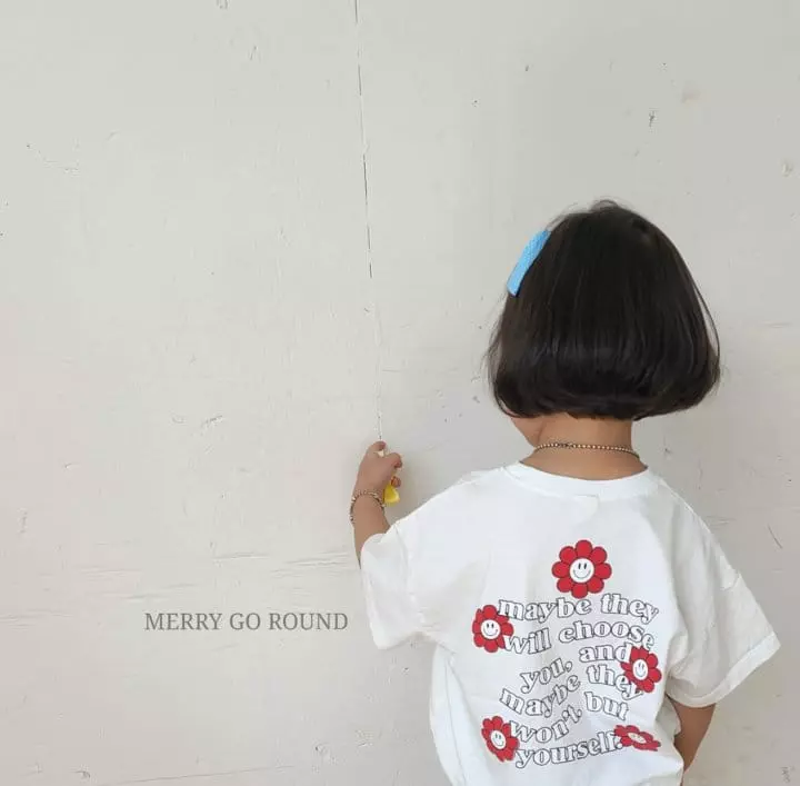 Merry Go Round - Korean Children Fashion - #magicofchildhood - Flower Tee - 6