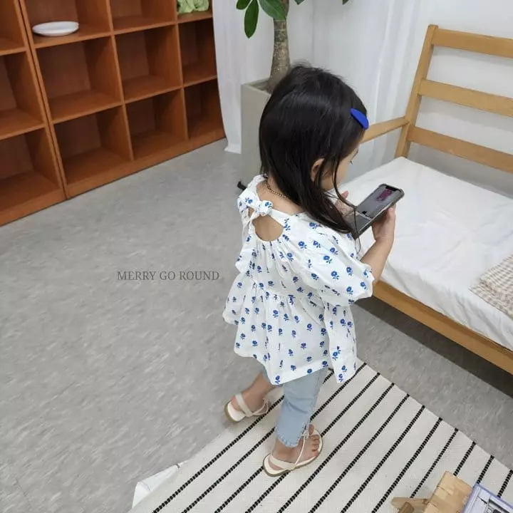 Merry Go Round - Korean Children Fashion - #magicofchildhood - Puff Ribbon Blouse