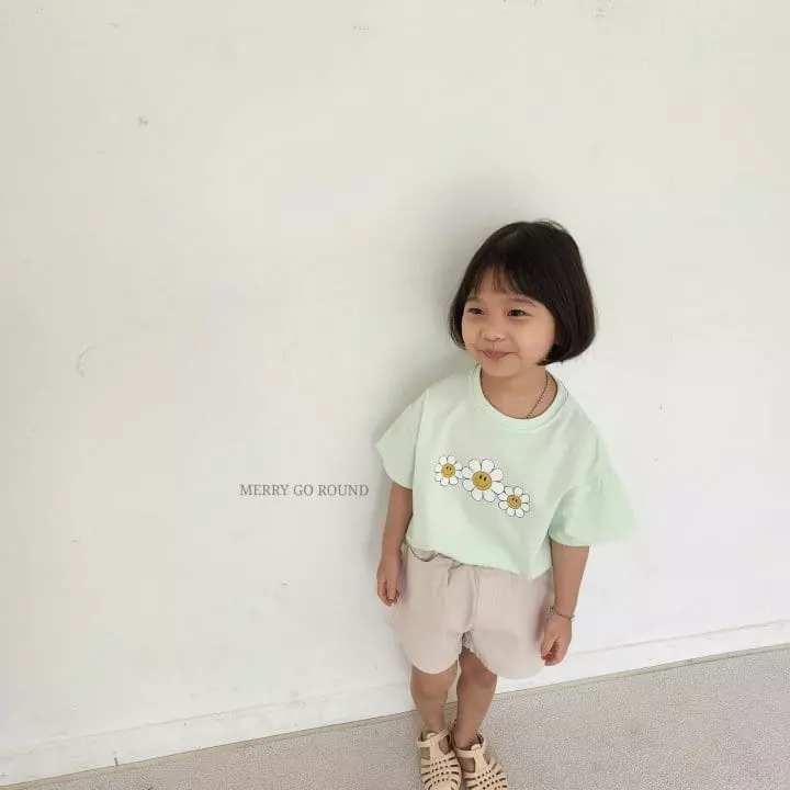Merry Go Round - Korean Children Fashion - #prettylittlegirls - Flower Tee - 8