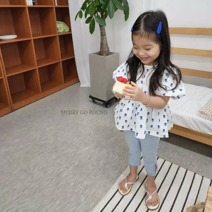 Merry Go Round - Korean Children Fashion - #prettylittlegirls - Puff Ribbon Blouse - 3