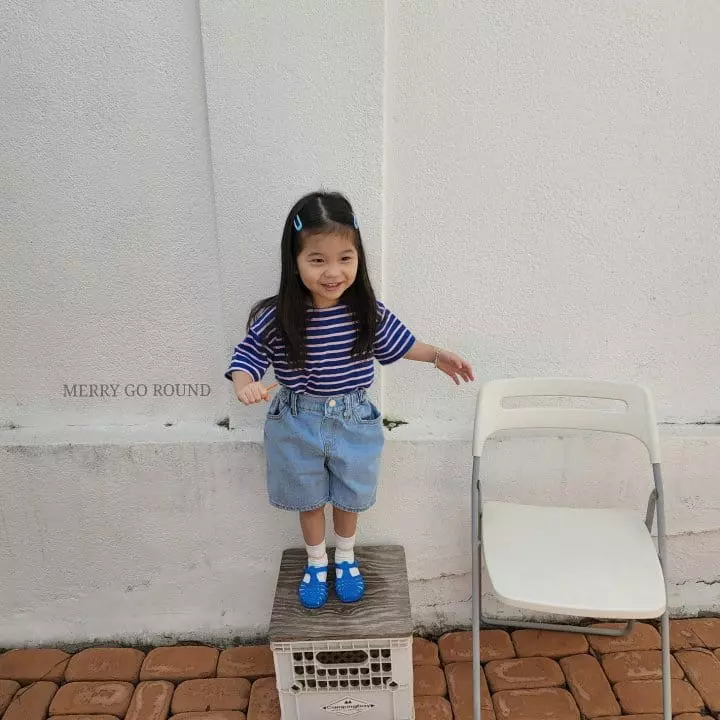 Merry Go Round - Korean Children Fashion - #todddlerfashion - Saint Stripes Tee - 9