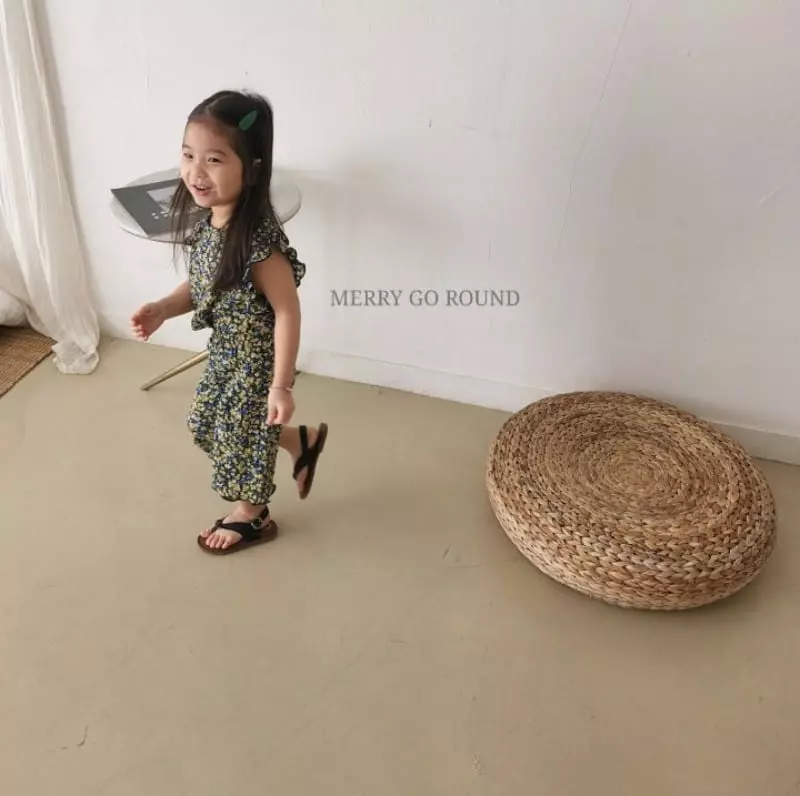 Merry Go Round - Korean Children Fashion - #toddlerclothing - Frill Top Bottom Set - 3