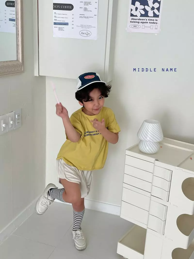 Middle Name - Korean Children Fashion - #Kfashion4kids - Terry Piping Shorts - 7