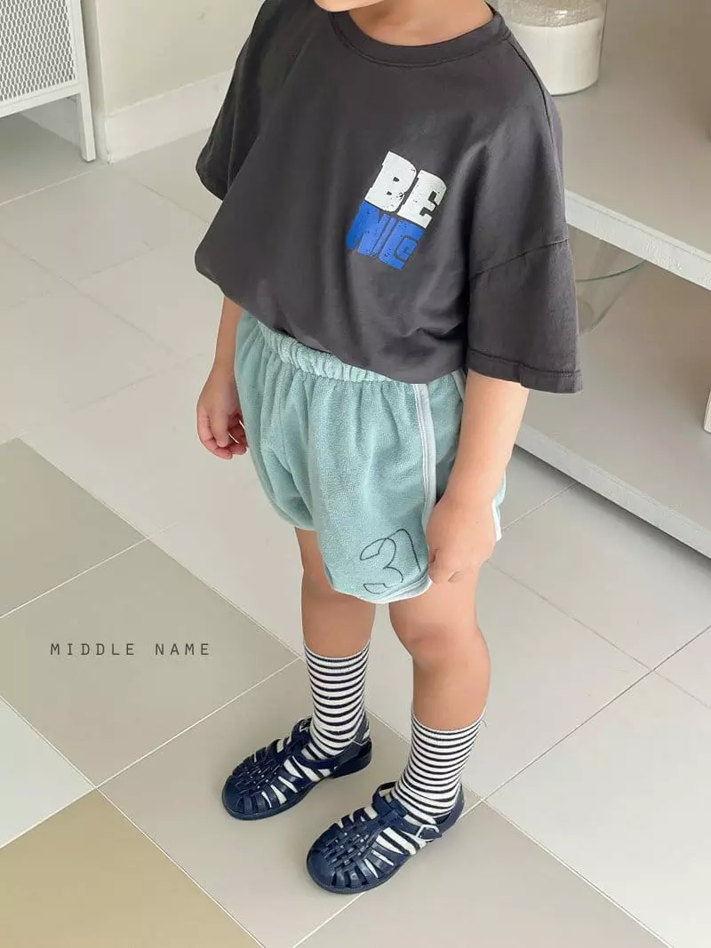 Middle Name - Korean Children Fashion - #discoveringself - Terry Piping Shorts - 2