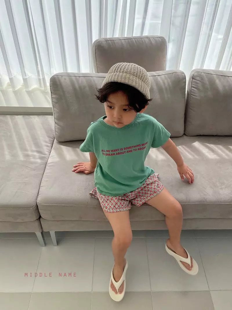 Middle Name - Korean Children Fashion - #kidzfashiontrend - Lettering Tee - 5