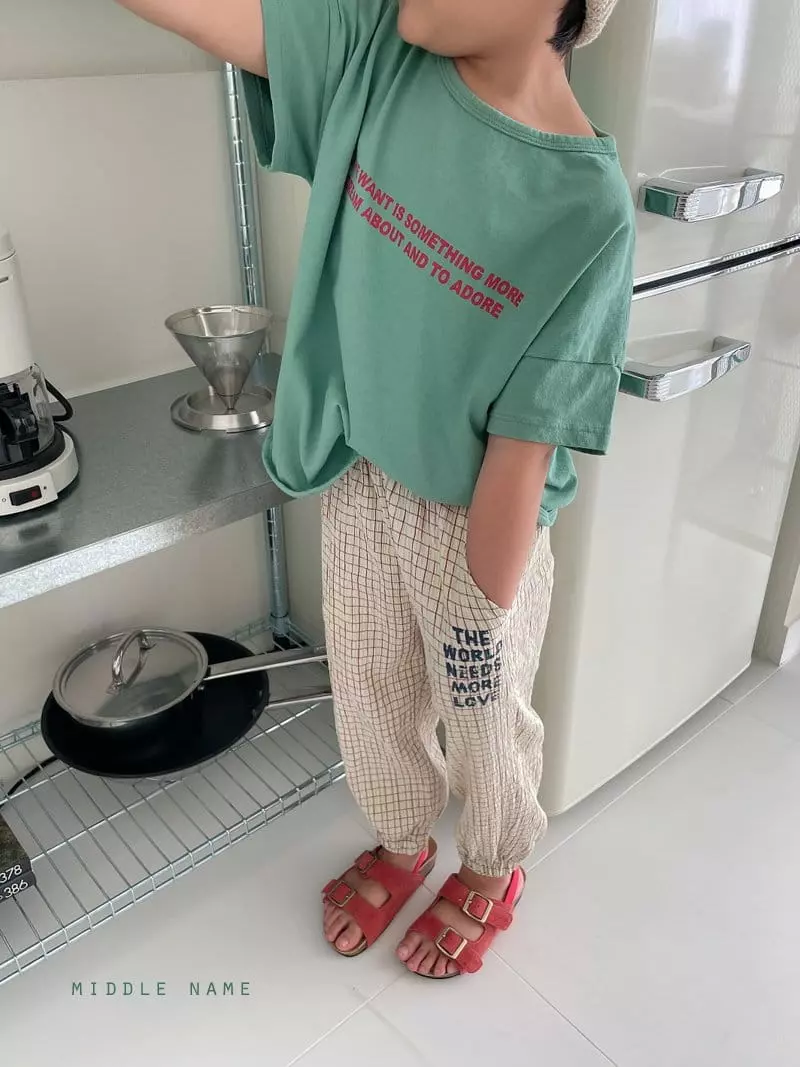 Middle Name - Korean Children Fashion - #littlefashionista - Lettering Tee - 7