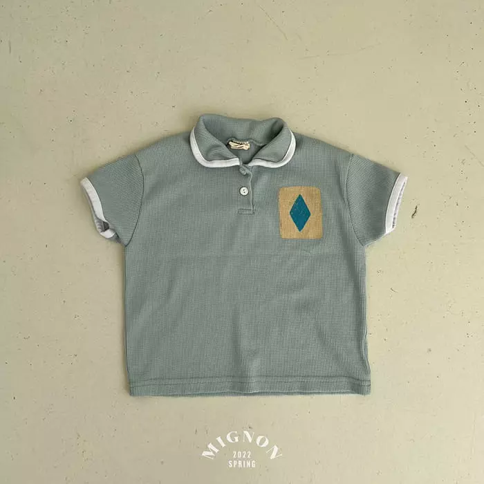 Mignon - Korean Children Fashion - #fashionkids - Waffle Collar Tee - 3