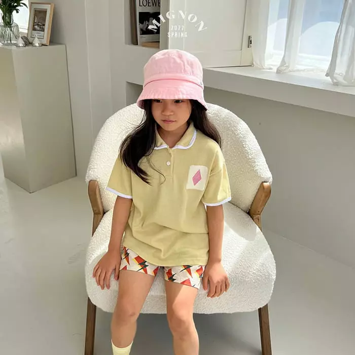 Mignon - Korean Children Fashion - #fashionkids - Waffle Collar Tee - 4