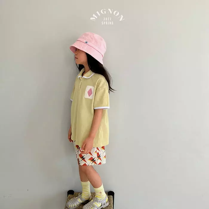 Mignon - Korean Children Fashion - #littlefashionista - Waffle Collar Tee - 8