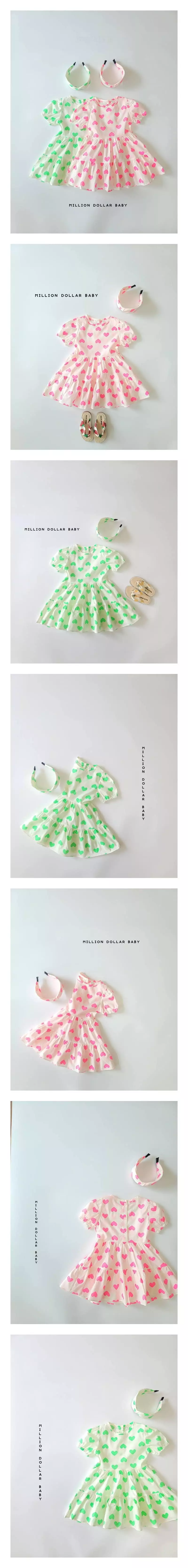 Million Dollar Baby - Korean Children Fashion - #childrensboutique - Heart One-piece