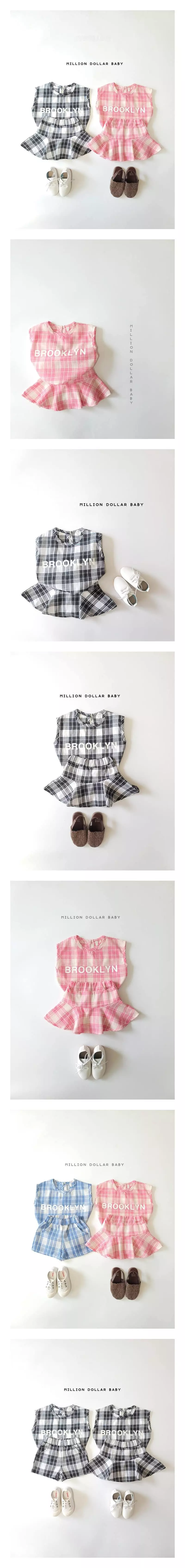 Million Dollar Baby - Korean Children Fashion - #discoveringself - Check check Brook Top Skirt Set