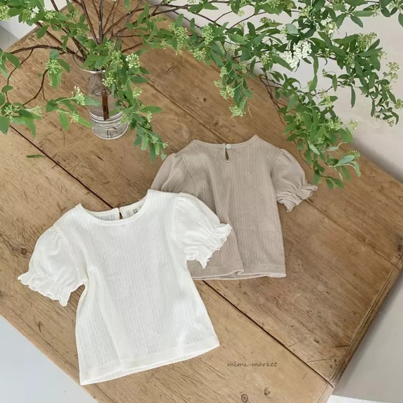 Mimi Market - Korean Baby Fashion - #babyboutique - Eyelet Shirring Tee - 9