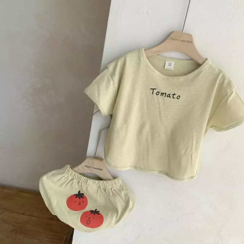 Mimi Market - Korean Baby Fashion - #babyboutique - Tomato Top Bottom Set - 12