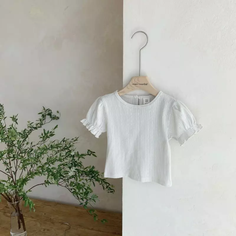 Mimi Market - Korean Baby Fashion - #babyboutiqueclothing - Eyelet Shirring Tee - 10