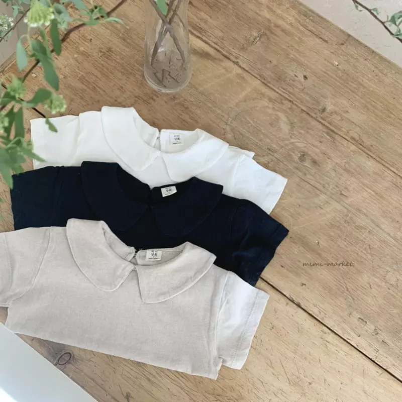 Mimi Market - Korean Baby Fashion - #babygirlfashion - Linen Marlang Tee - 12