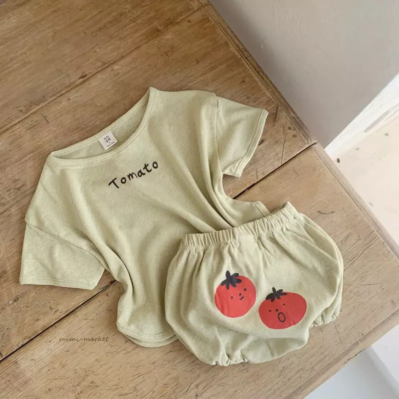 Mimi Market - Korean Baby Fashion - #babygirlfashion - Tomato Top Bottom Set - 2