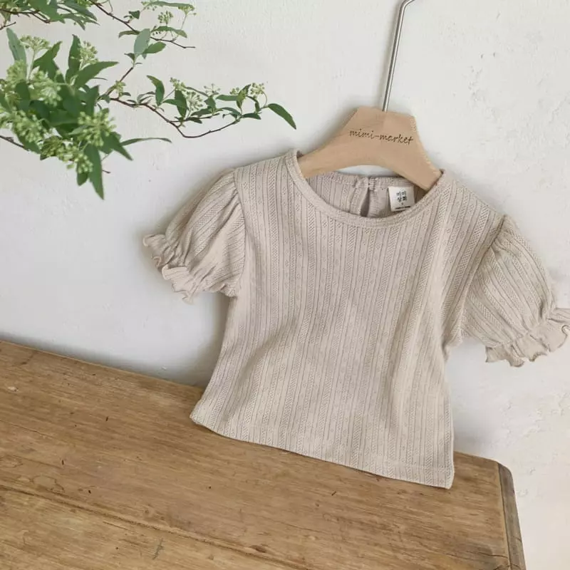 Mimi Market - Korean Baby Fashion - #babyoninstagram - Eyelet Shirring Tee