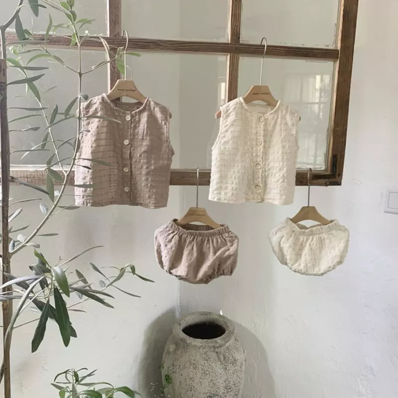 Mimi Market - Korean Baby Fashion - #babyoutfit - Craker Top Bottom Set - 3