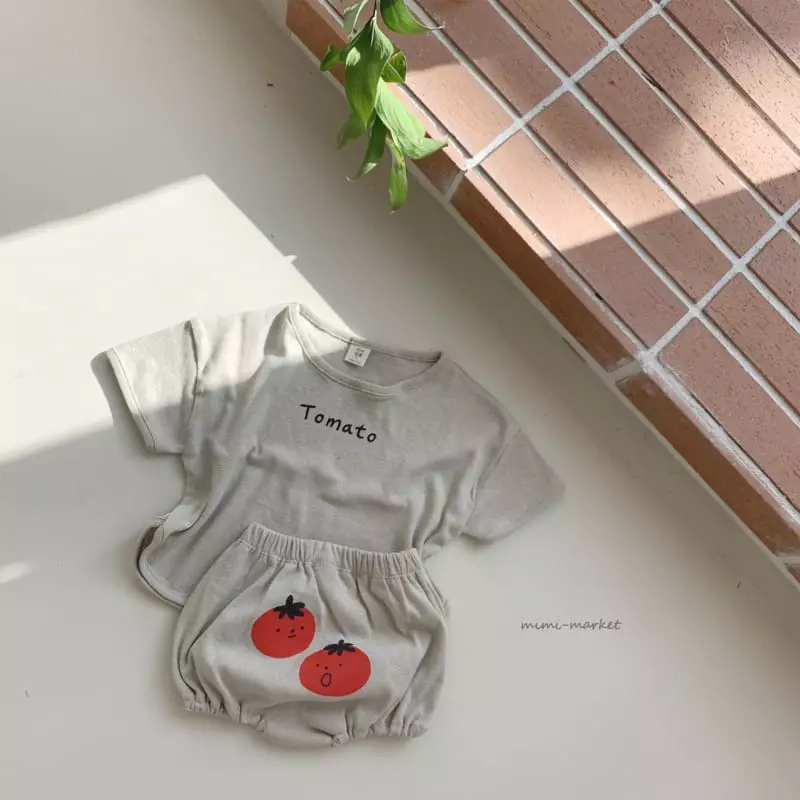 Mimi Market - Korean Baby Fashion - #babyoutfit - Tomato Top Bottom Set - 7