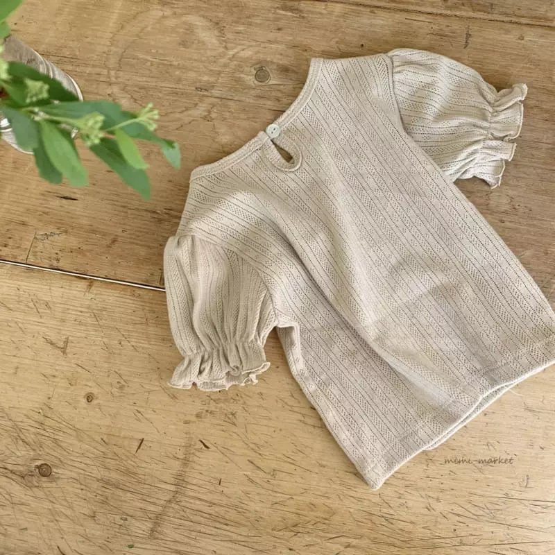 Mimi Market - Korean Baby Fashion - #babywear - Eyelet Shirring Tee - 5