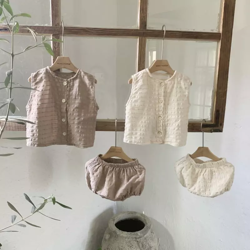 Mimi Market - Korean Baby Fashion - #onlinebabyboutique - Craker Top Bottom Set - 5