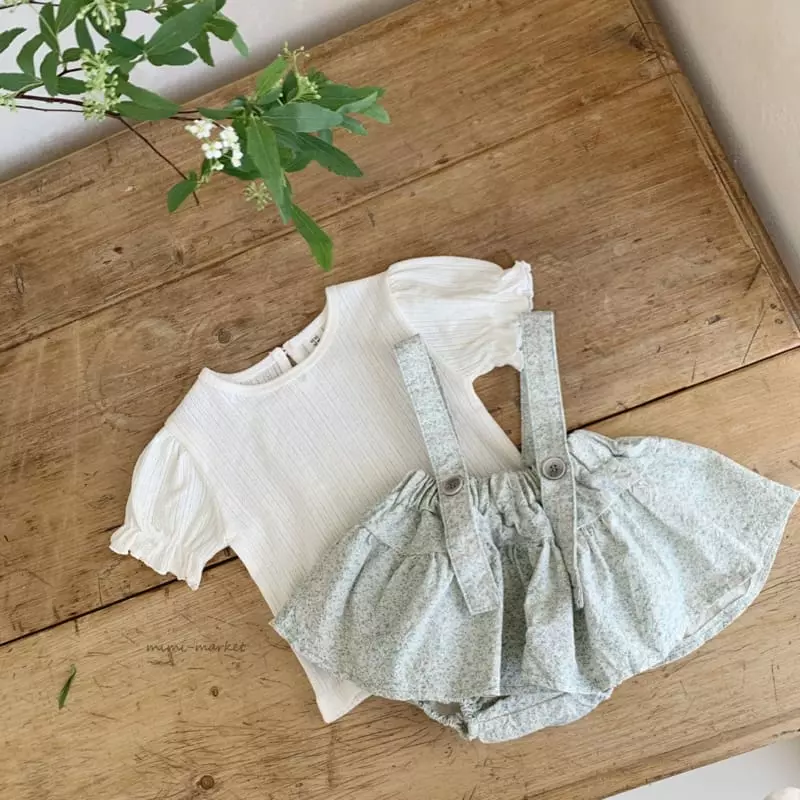 Mimi Market - Korean Baby Fashion - #onlinebabyshop - Eyelet Shirring Tee - 7