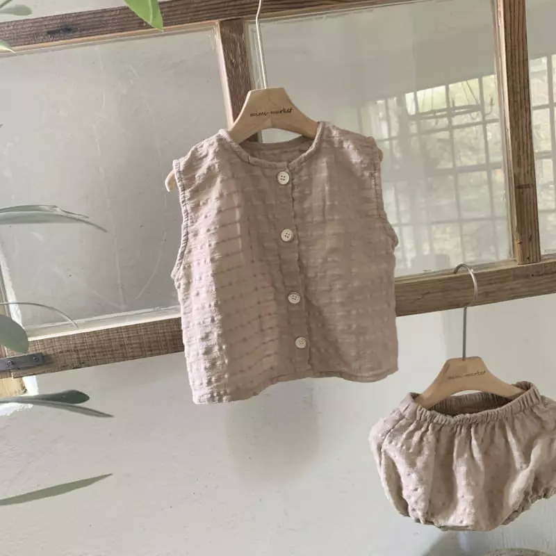 Mimi Market - Korean Baby Fashion - #onlinebabyshop - Craker Top Bottom Set - 6