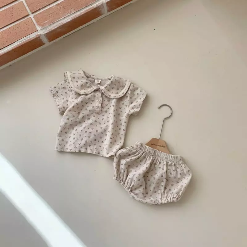 Mimi Market - Korean Baby Fashion - #smilingbaby - Flower Top Bottom Set - 10