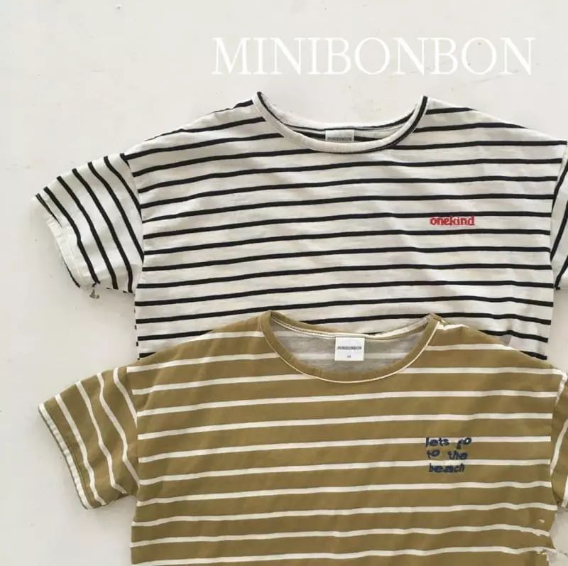 Mini Bongbong - Korean Children Fashion - #kidzfashiontrend - Recipe Stripes Tee