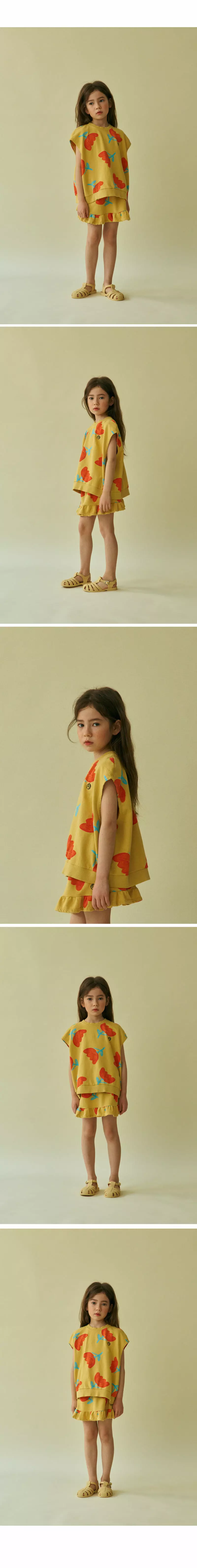 Mini Ps Market - Korean Children Fashion - #designkidswear - Pick Flower All Over Frill Skirt - 3