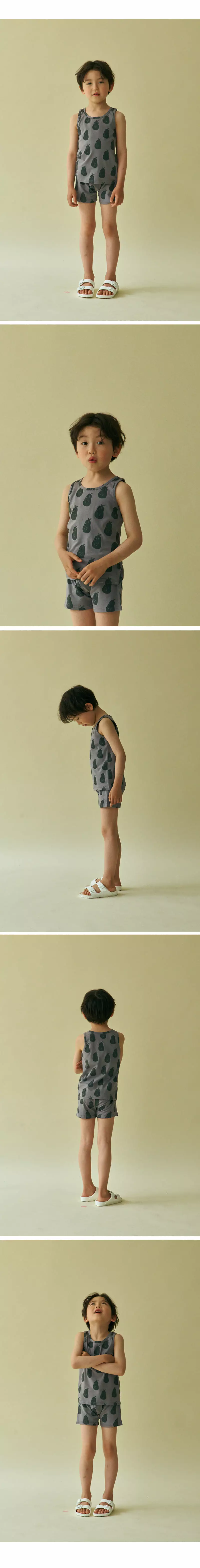 Mini Ps Market - Korean Children Fashion - #designkidswear - Mono Pair All Over Underwear Tank Top Gray