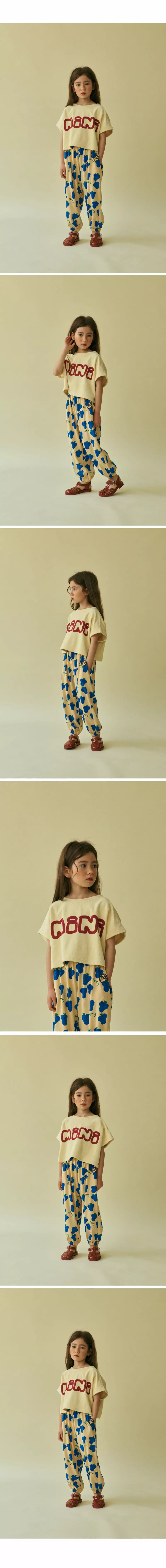 Mini Ps Market - Korean Children Fashion - #discoveringself - Blue Strawberry All Over Jogging Pants - 2