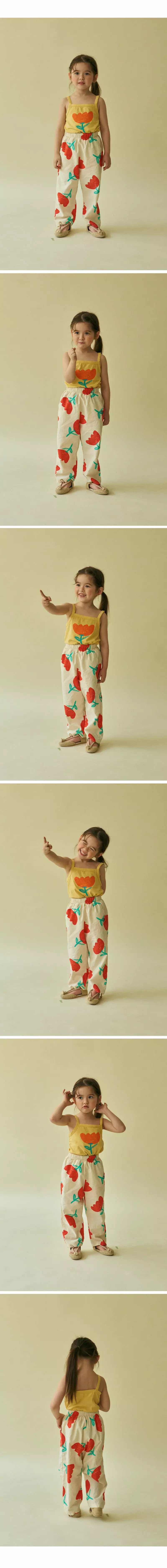 Mini Ps Market - Korean Children Fashion - #prettylittlegirls - Pick Flower All Over Woven Pants - 4