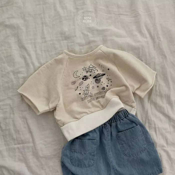 Mini Robe - Korean Baby Fashion - #babyboutique - Bebe Space Sweatshirt - 11