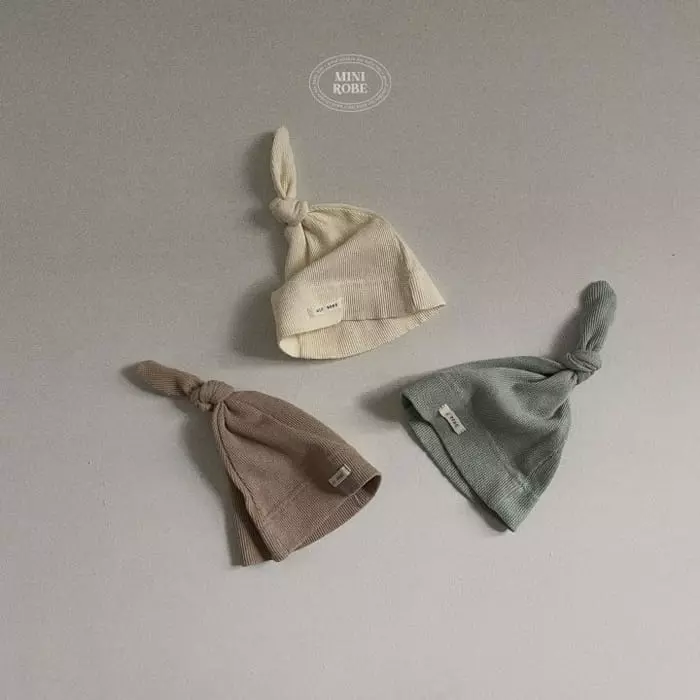 Mini Robe - Korean Baby Fashion - #babyboutique - Bebe Waffle Piping Tee with Hat - 8
