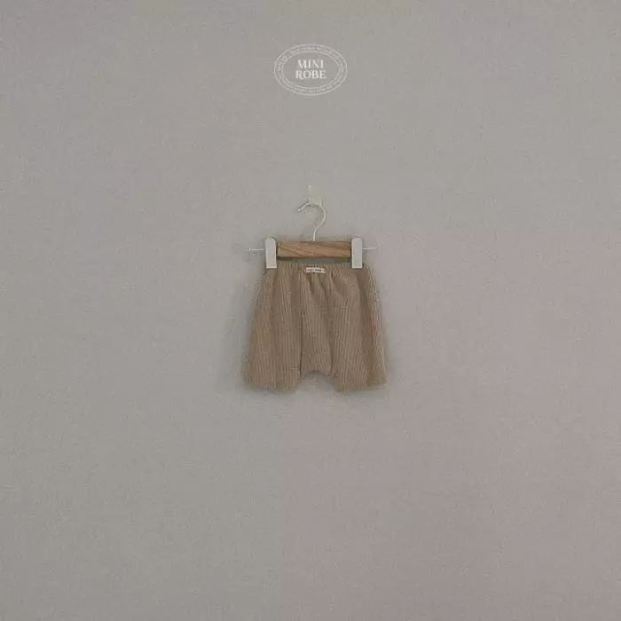 Mini Robe - Korean Baby Fashion - #babyboutique - Bebe Mini Waffle Pants - 3