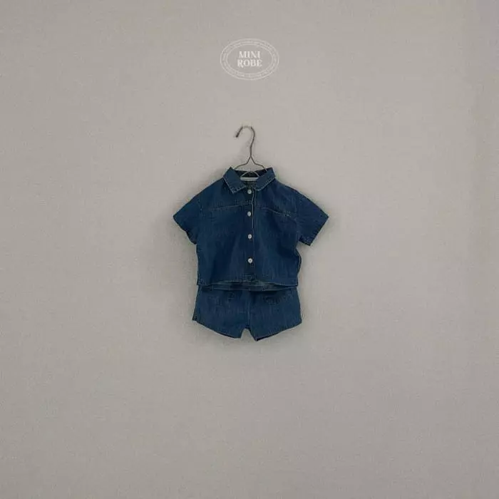 Mini Robe - Korean Baby Fashion - #babyboutiqueclothing - Bebe Denim Shirt - 8