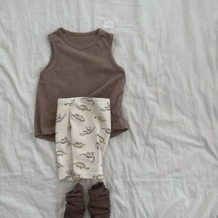 Mini Robe - Korean Baby Fashion - #babyboutiqueclothing - Bebe Dino Top Bottom Set - 11