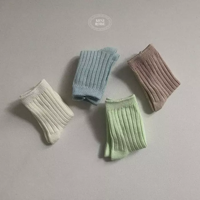 Mini Robe - Korean Baby Fashion - #babyclothing - Bebe Pastel Socks Set - 5