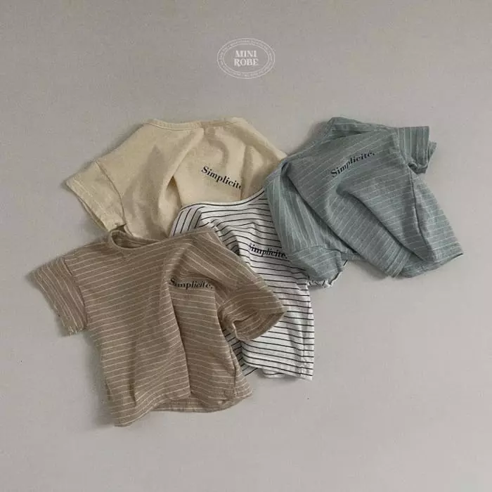 Mini Robe - Korean Baby Fashion - #babyclothing - Bebe simple Tee - 9