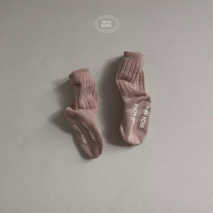 Mini Robe - Korean Baby Fashion - #babyfashion - Bebe Warm Tone Socks Set - 5