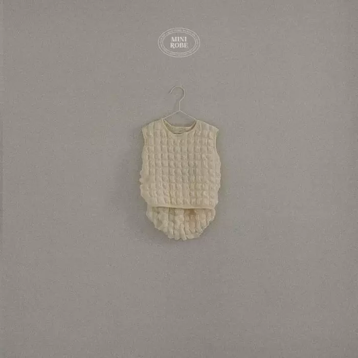 Mini Robe - Korean Baby Fashion - #babyfashion - Bebe Melon Bread Top Bottom Set