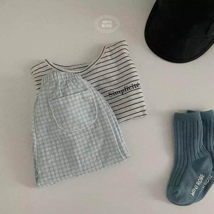 Mini Robe - Korean Baby Fashion - #babyfashion - Bebe Summer Check Pants - 12