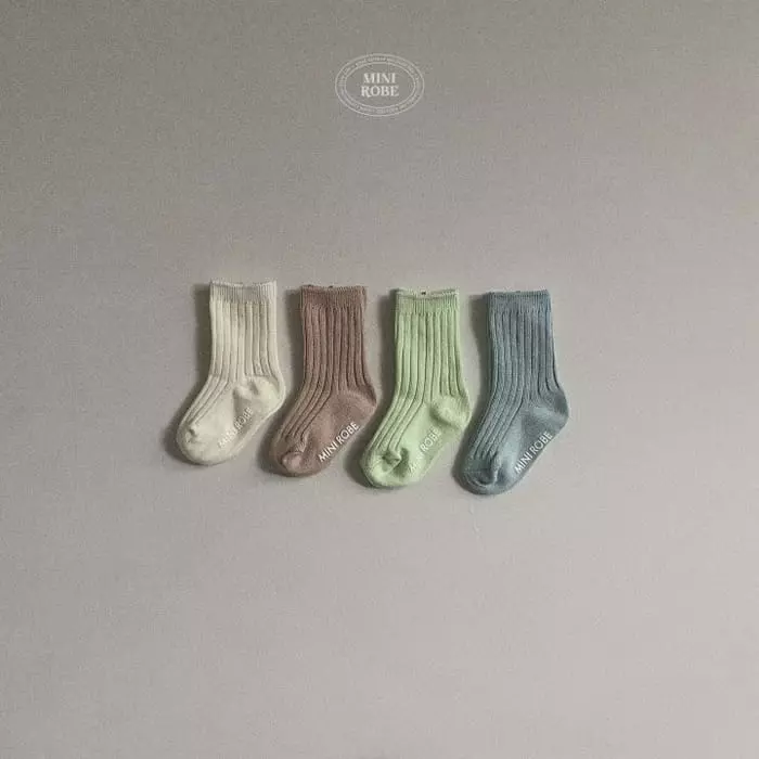 Mini Robe - Korean Baby Fashion - #babyfever - Bebe Pastel Socks Set - 7
